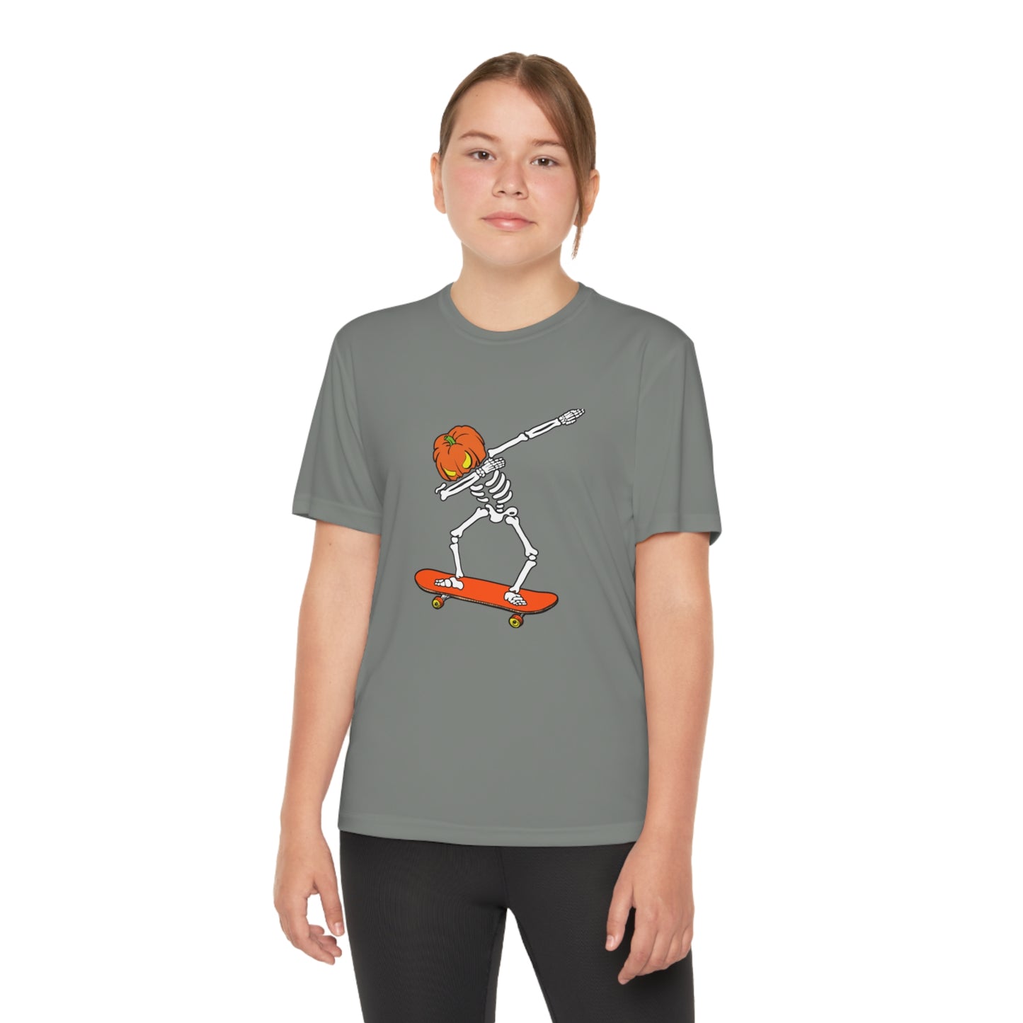 Dabbing Pumpkin Skelly Skater T