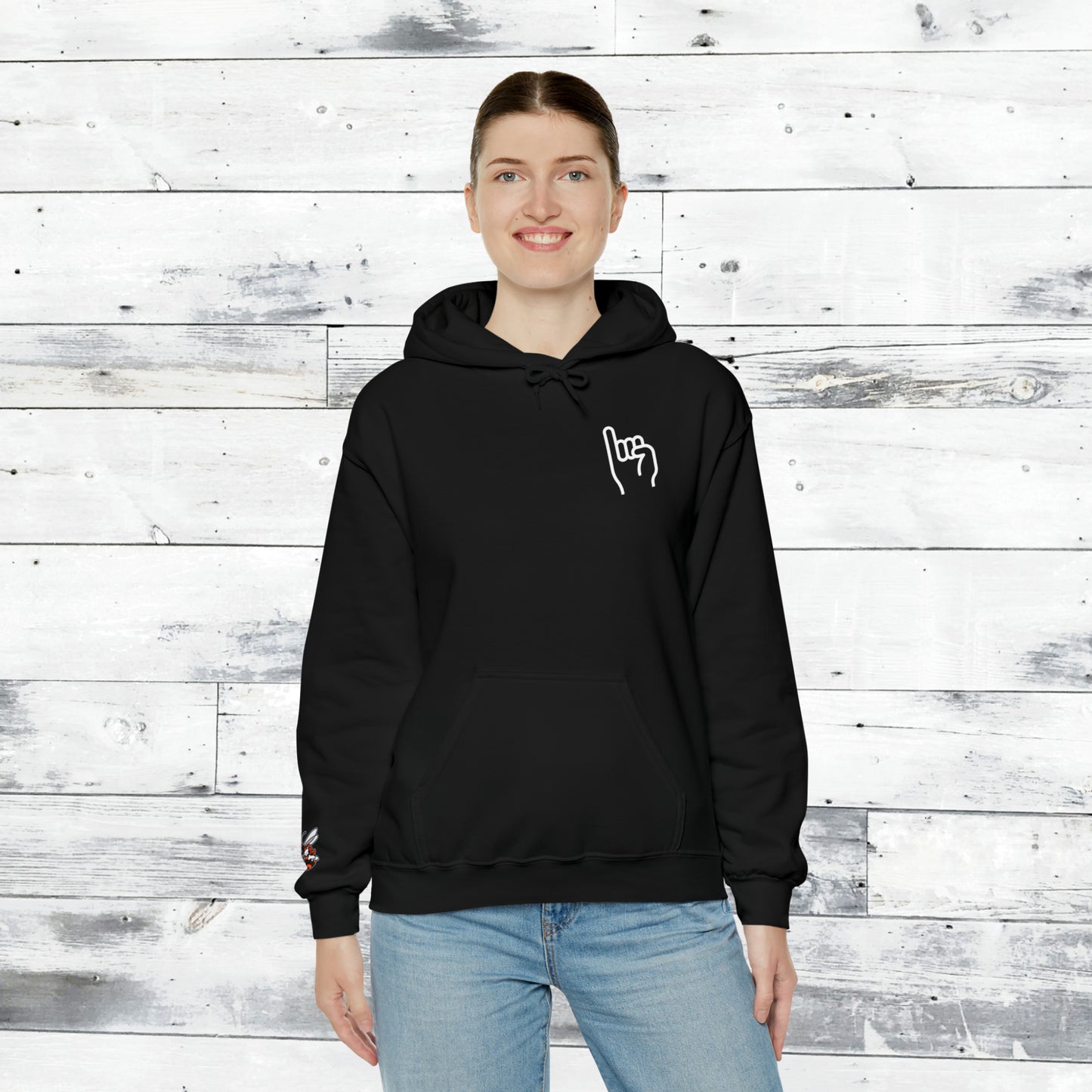 Jackets Stinger Hoodie Front - Yellow Jacket Sleeve/Cuff - Old School R back