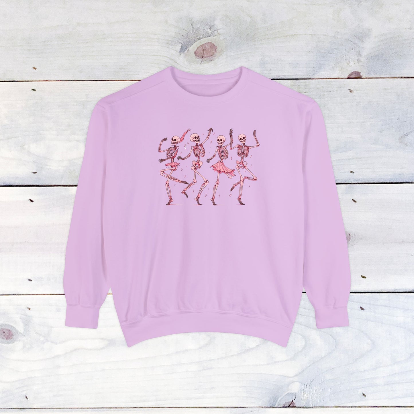 Pink Dancing Skellys Comfort Colors Sweater