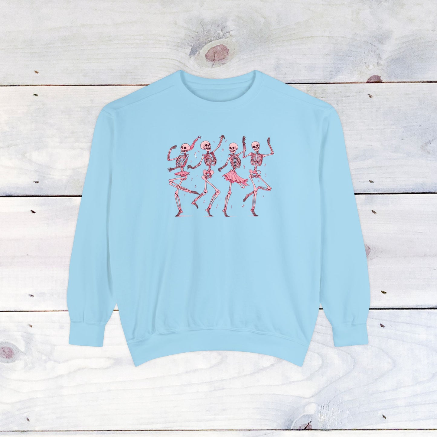 Pink Dancing Skellys Comfort Colors Sweater