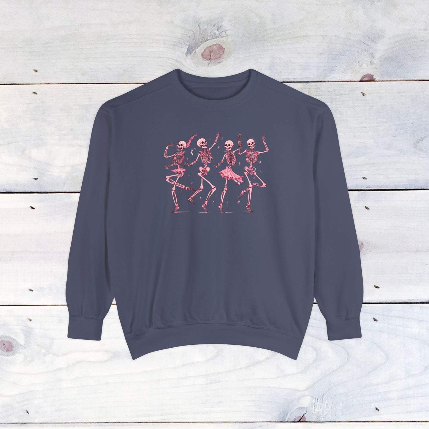 Pink Dancing Skellys Comfort Colors Sweater
