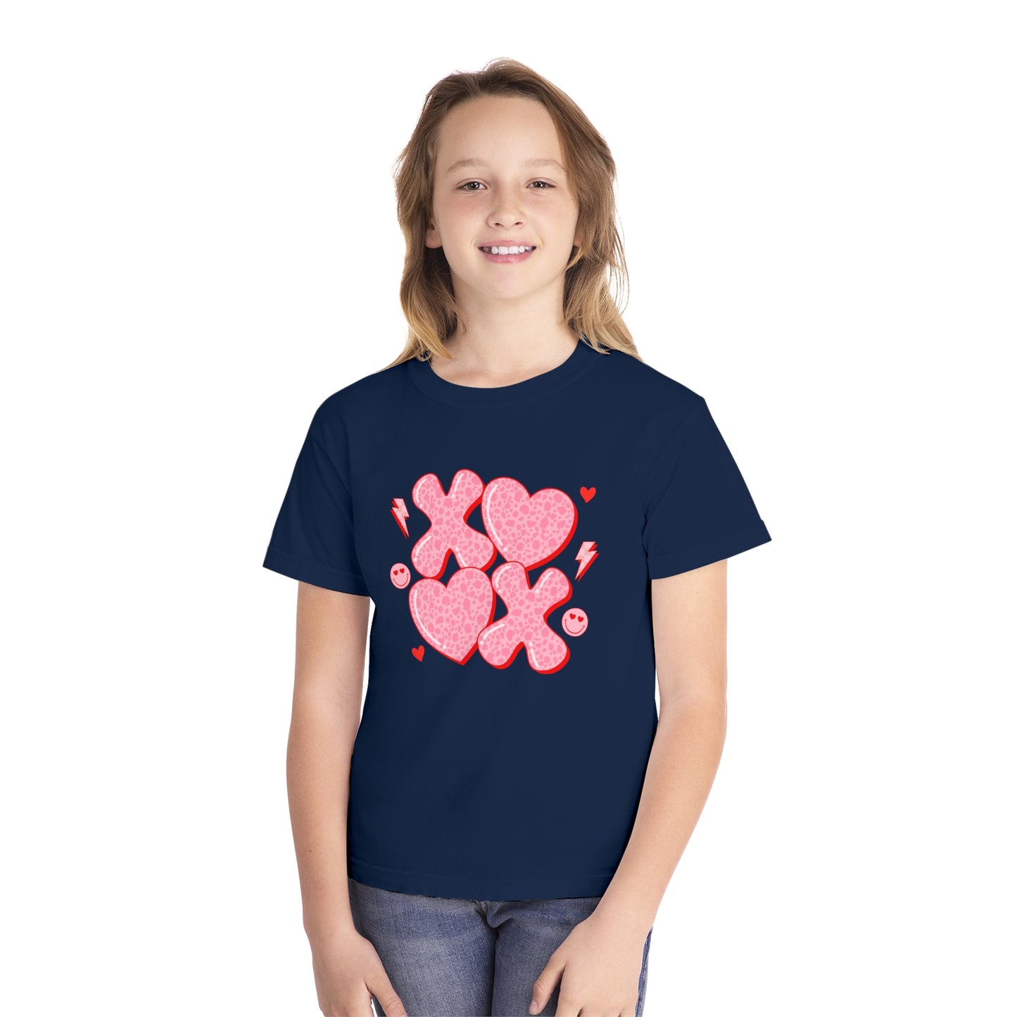 XOXO Cheetah Youth Comfort Colors Tee