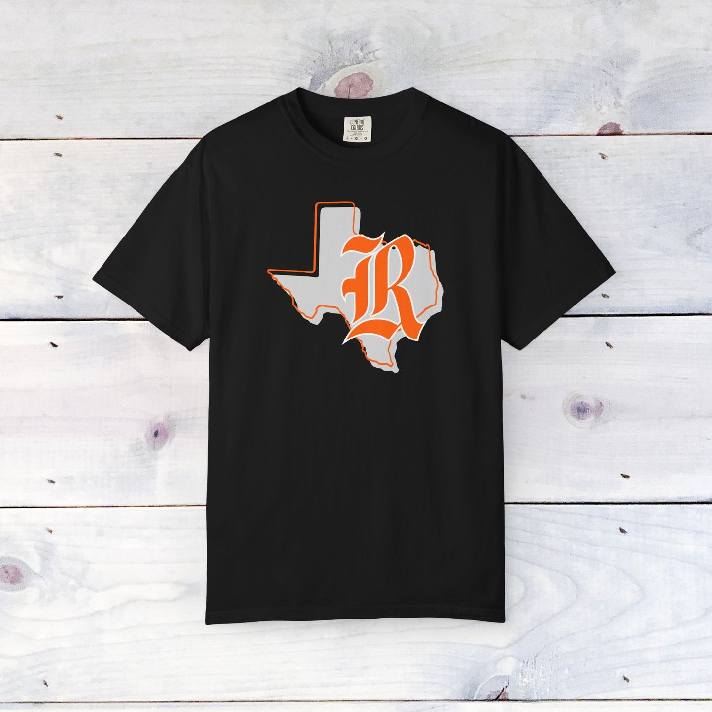 Rockwall Texas Unisex Comfort Colors T-Shirt - Orange Outline