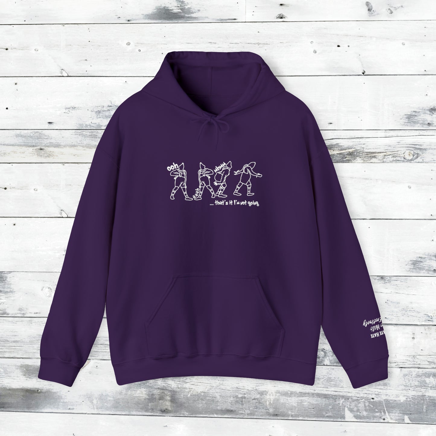 GRINCH HOODIE - LOATHE ENTIRELY QUOTE LEFT CUFF