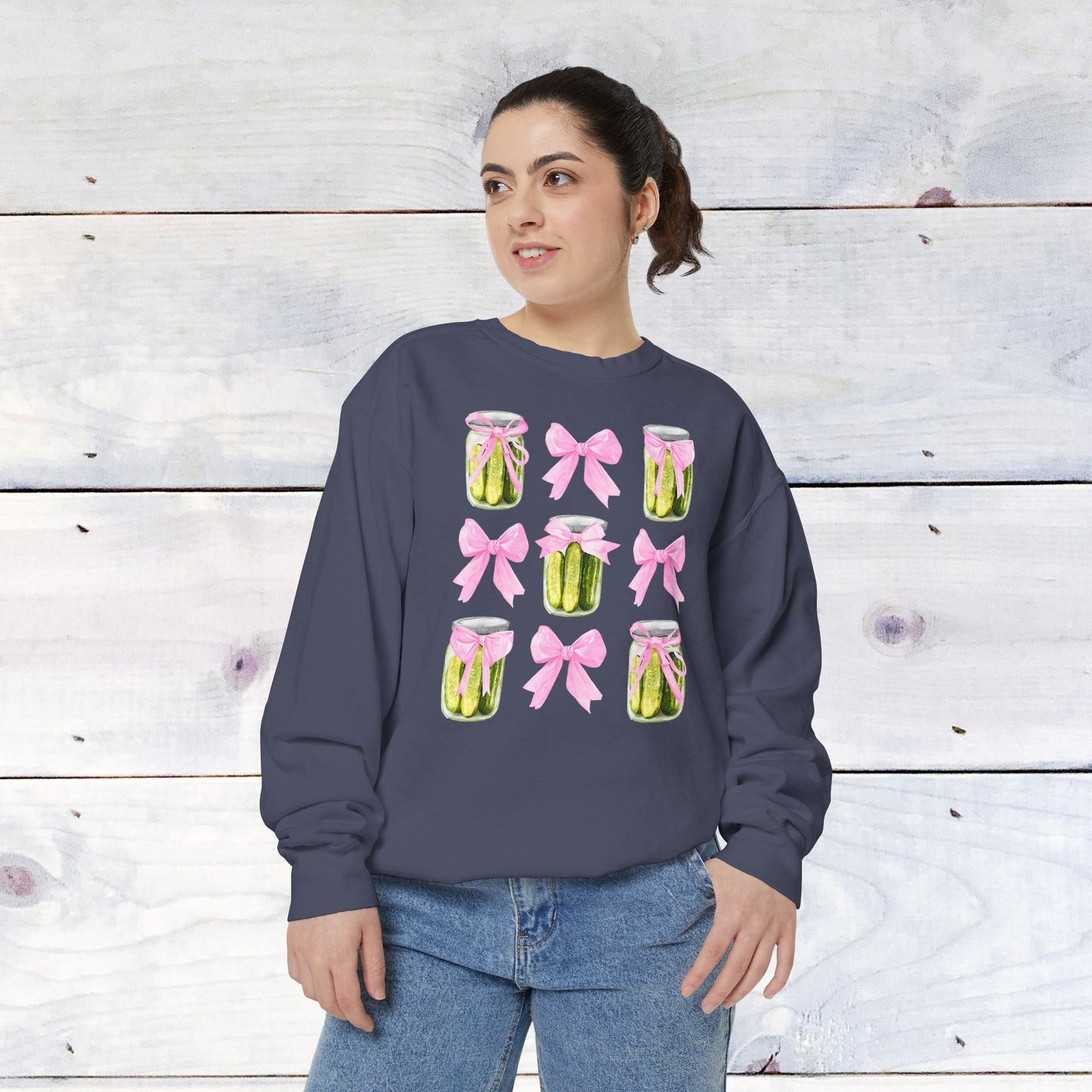 Pickles & Bows Adult Comfort Colors Sweatshirt
