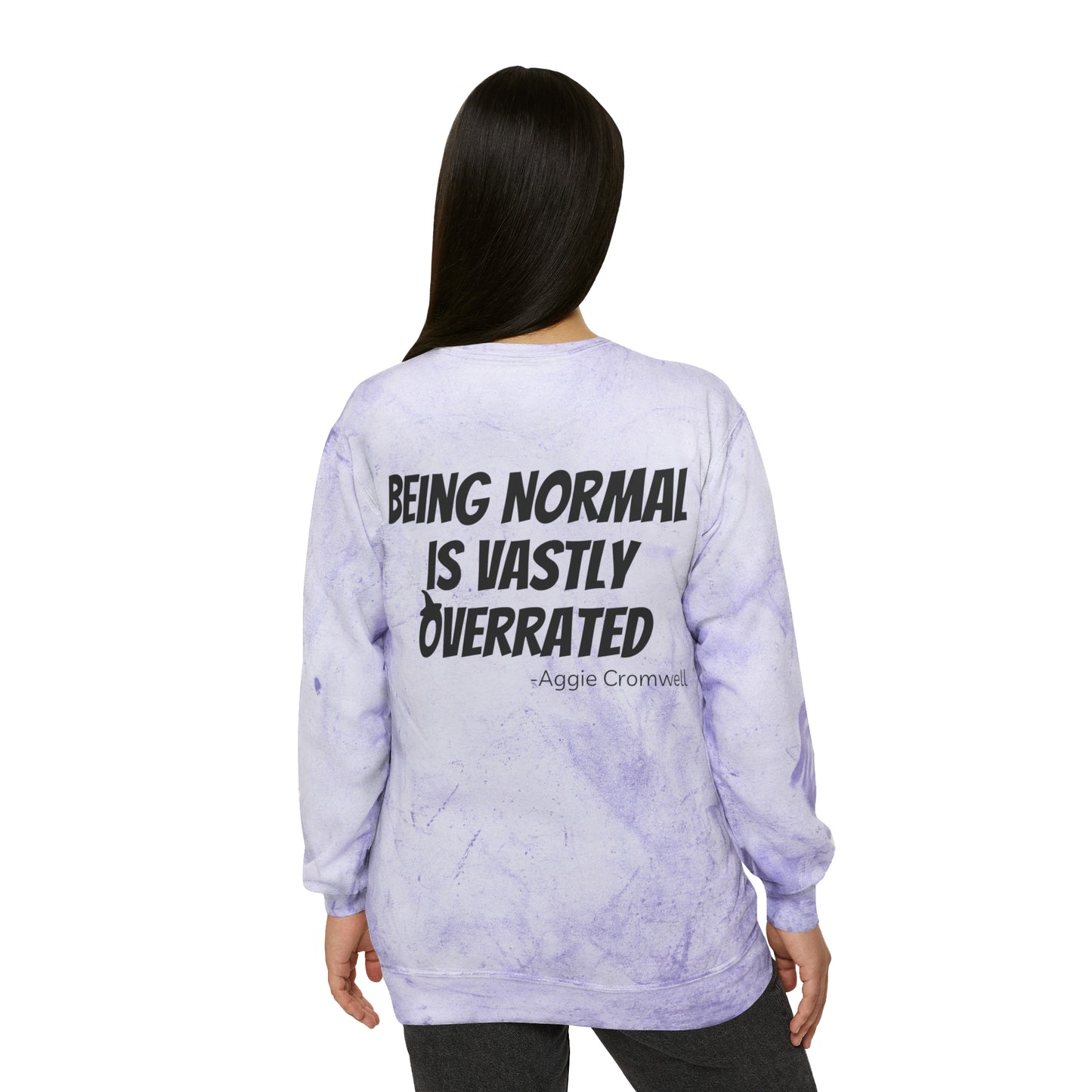 Skull Front, Vastly Overrated Back - Color Blast Comfort Colors Pullover - Multi Color Options
