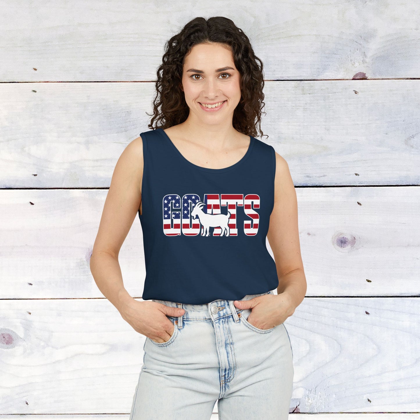 Goats, Stars & Stripes Comfort Colors Tank