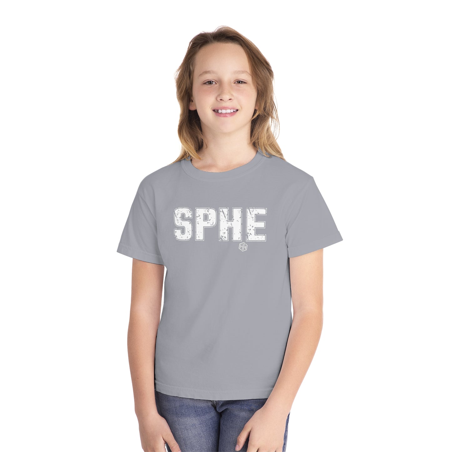 SPHE Youth Comfort Colors T . White Text
