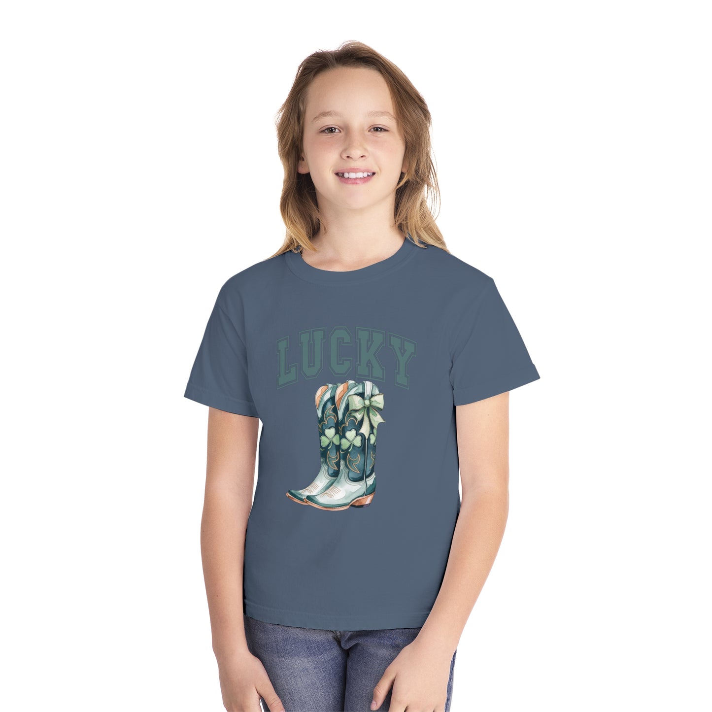 Lucky Girl Youth Comfort Colors Tee