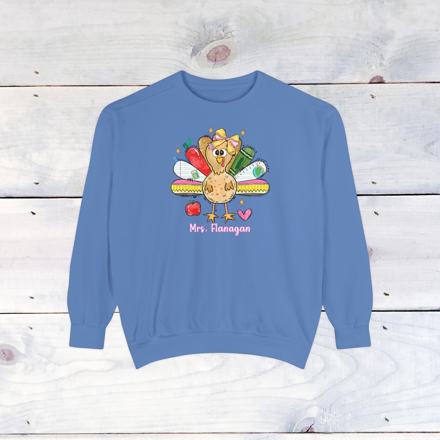 Teacher Turkey Unisex Comfort Colors Sweater