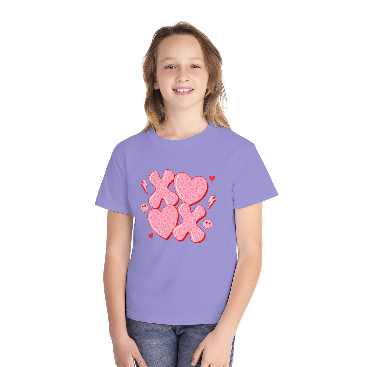 XOXO Cheetah Youth Comfort Colors Tee