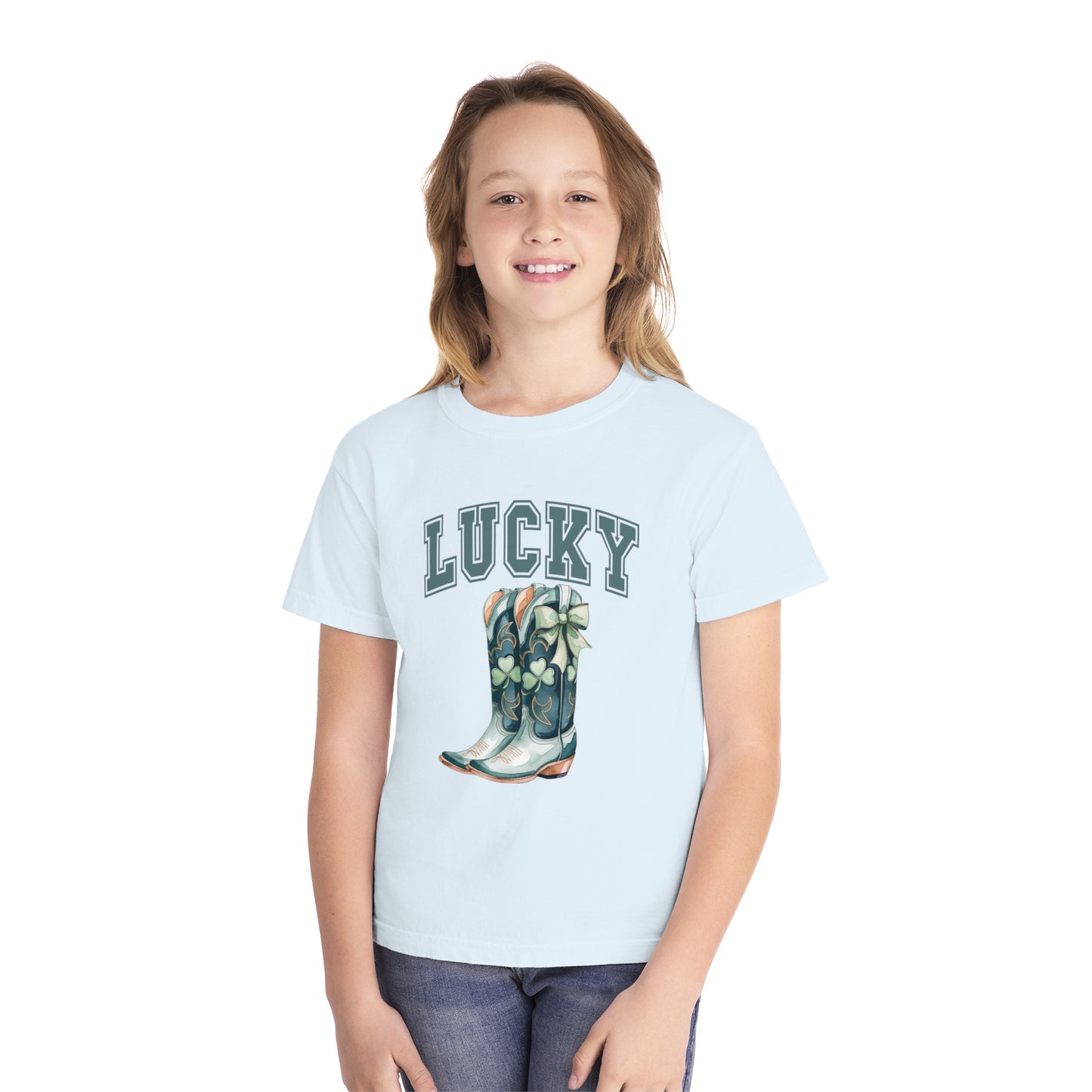 Lucky Girl Youth Comfort Colors Tee