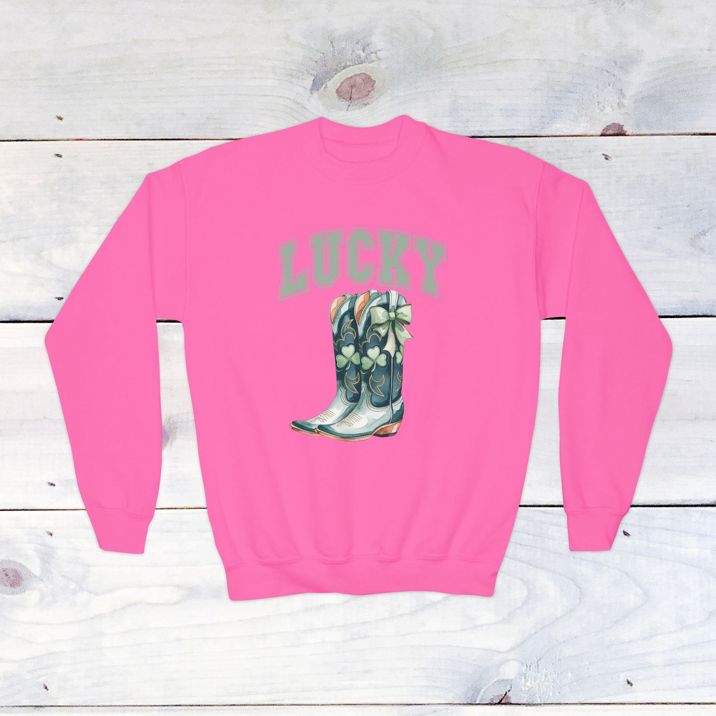 Lucky Boots Youth Crewneck Sweatshirt