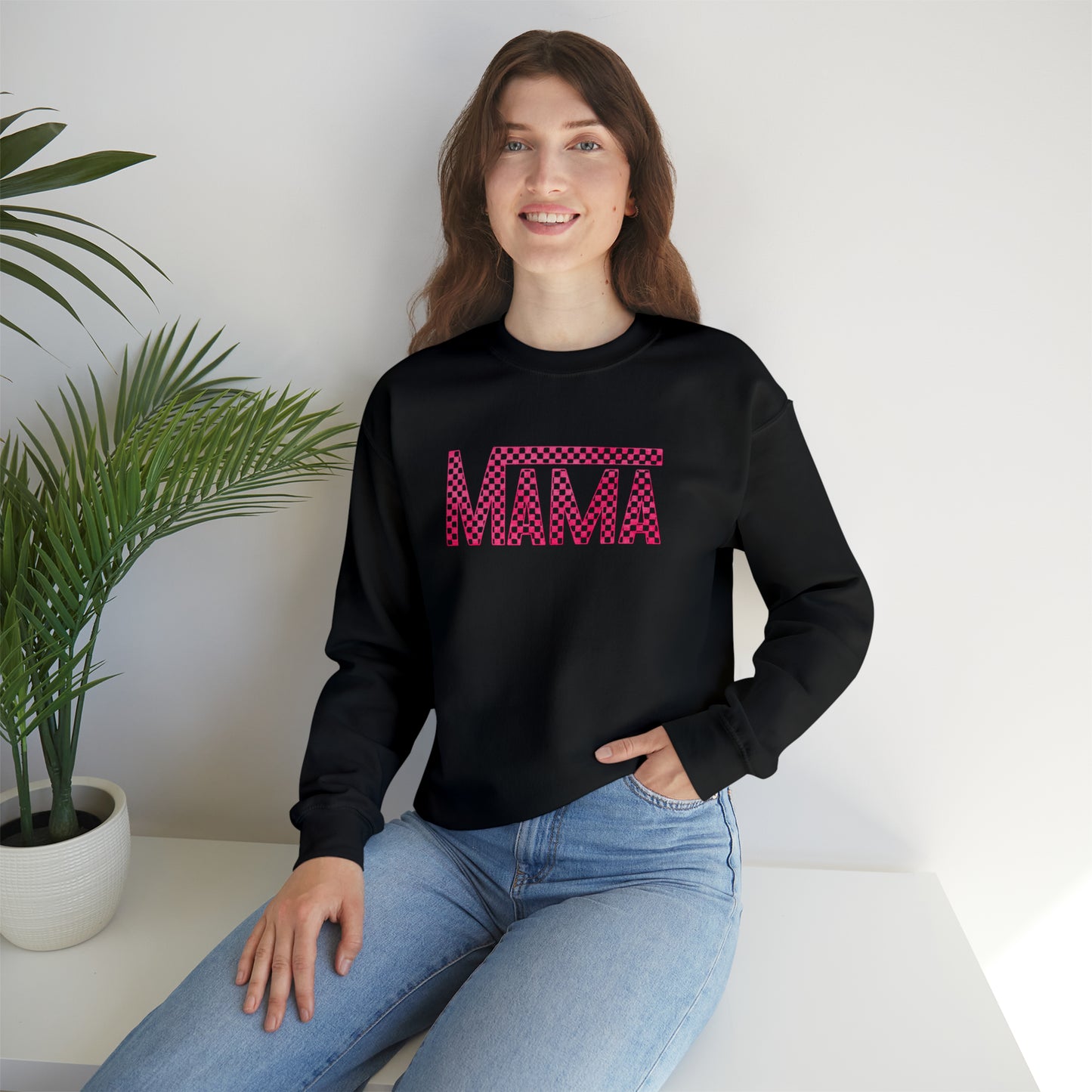 Pink Mama Checkered Sweater