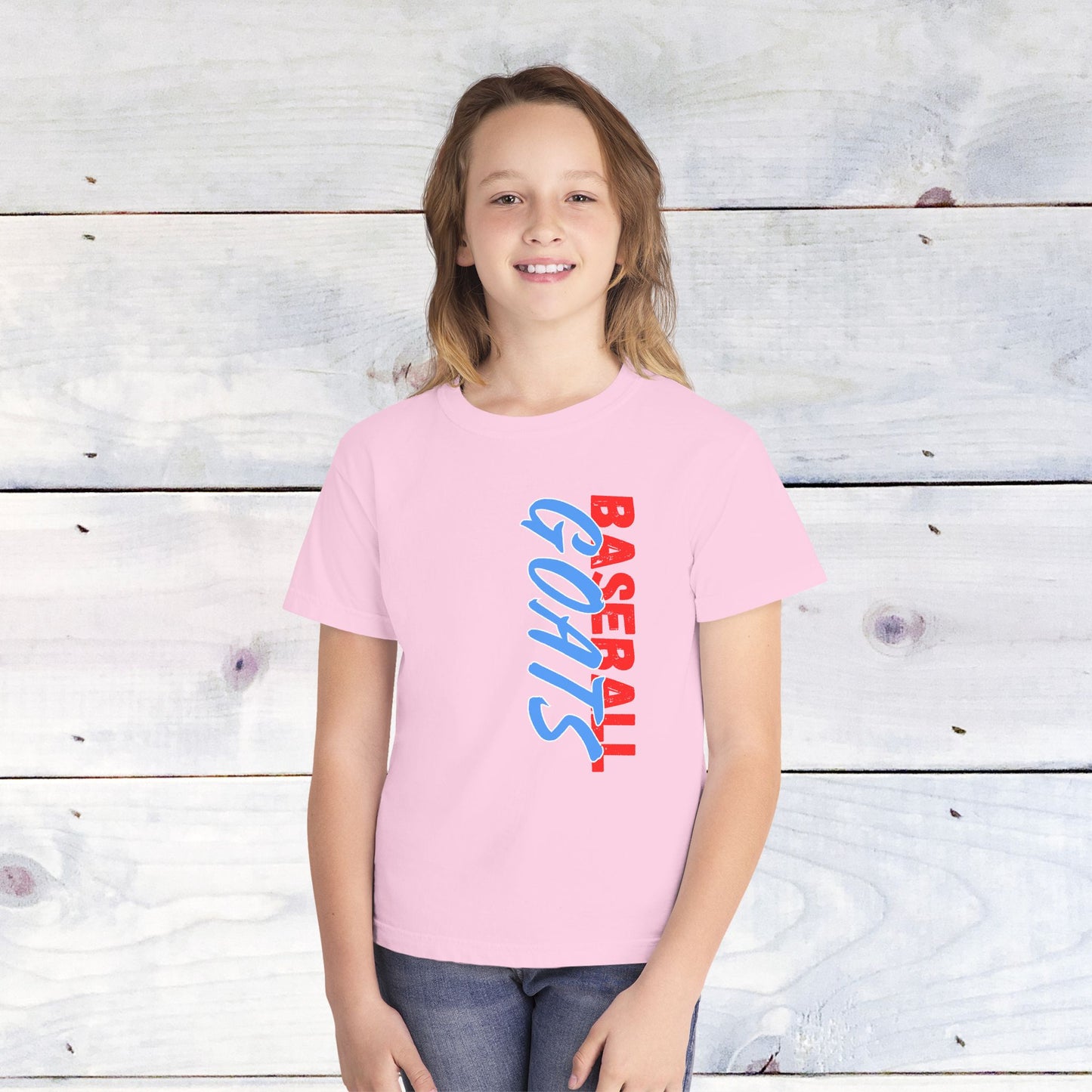 Youth GOATS Baseball Drip Tee -Comfort Colors