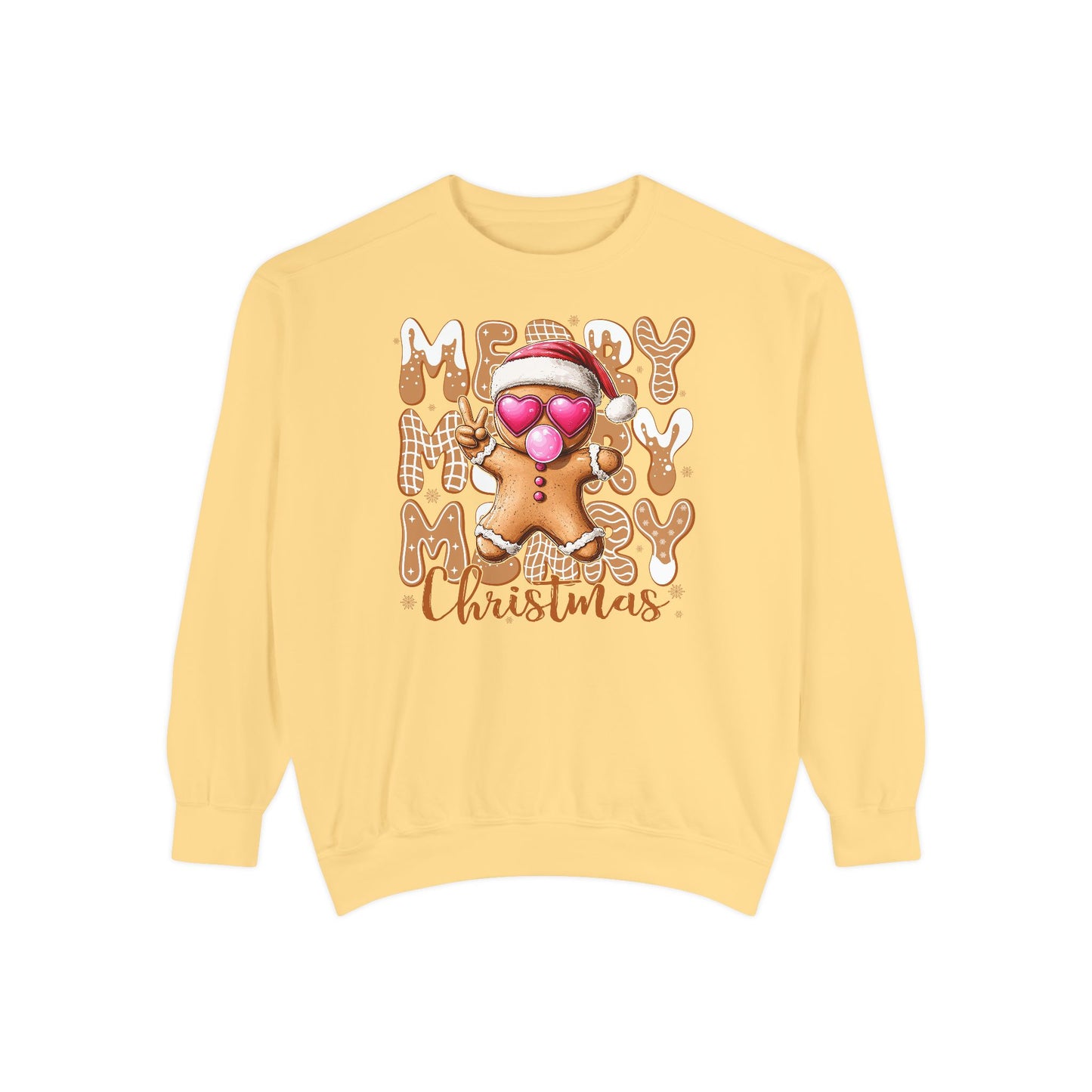 Merry Merry Gingerbread Man Comfort Colors Sweater