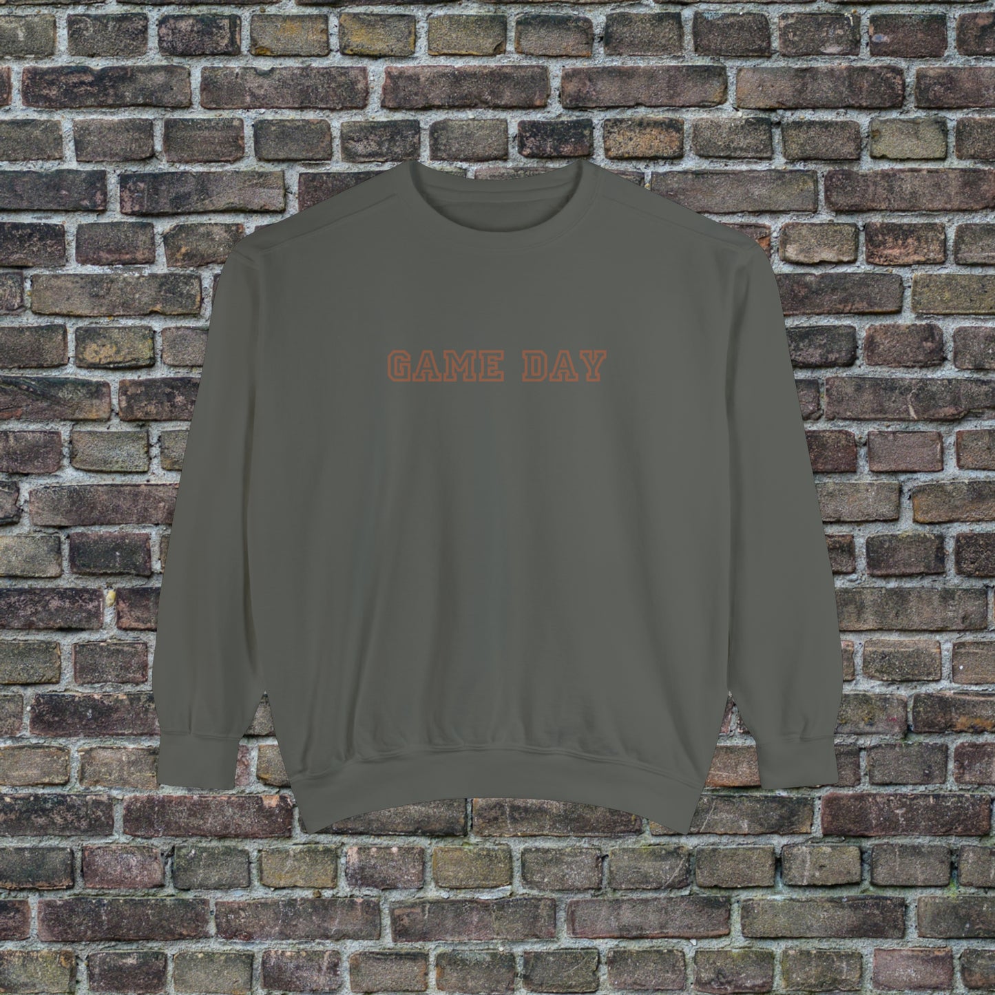 Game Day Comfort Colors Sweater - Brown Text