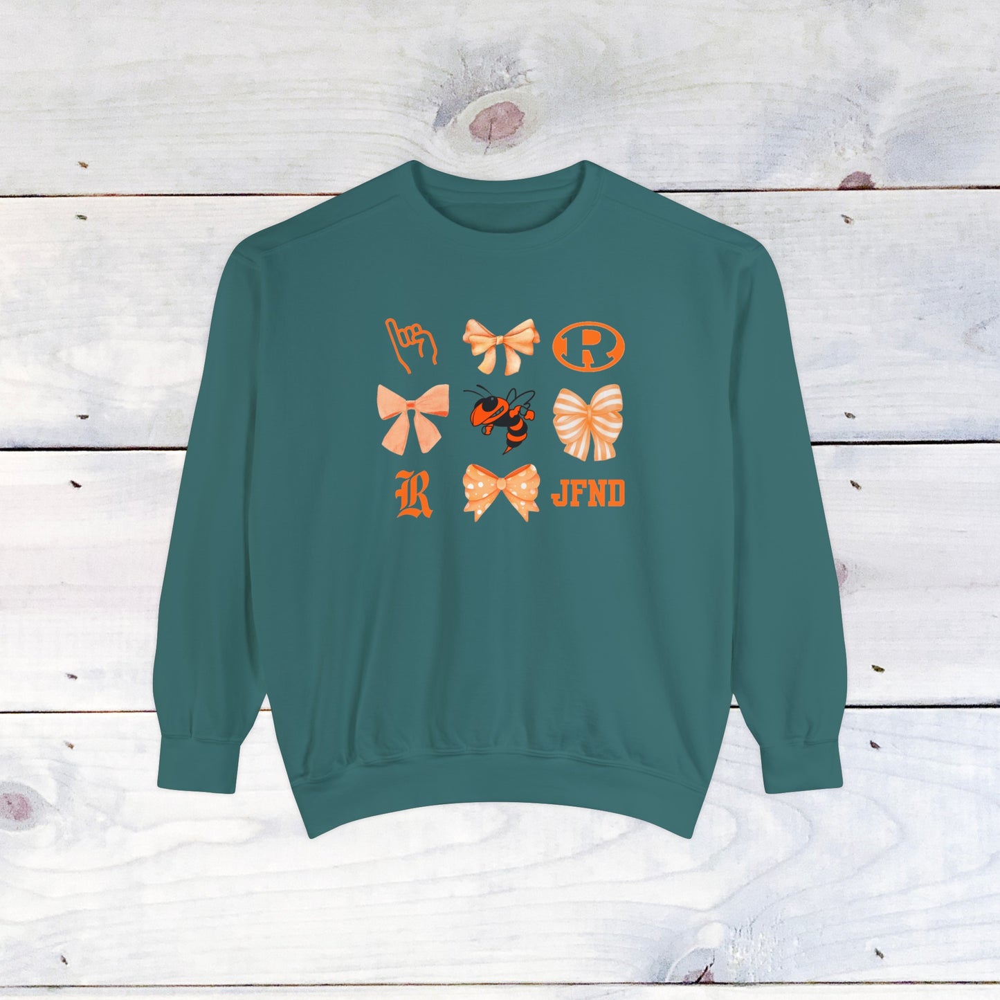 Rockwal Yellowjacket Bow Comfort Colors Sweater