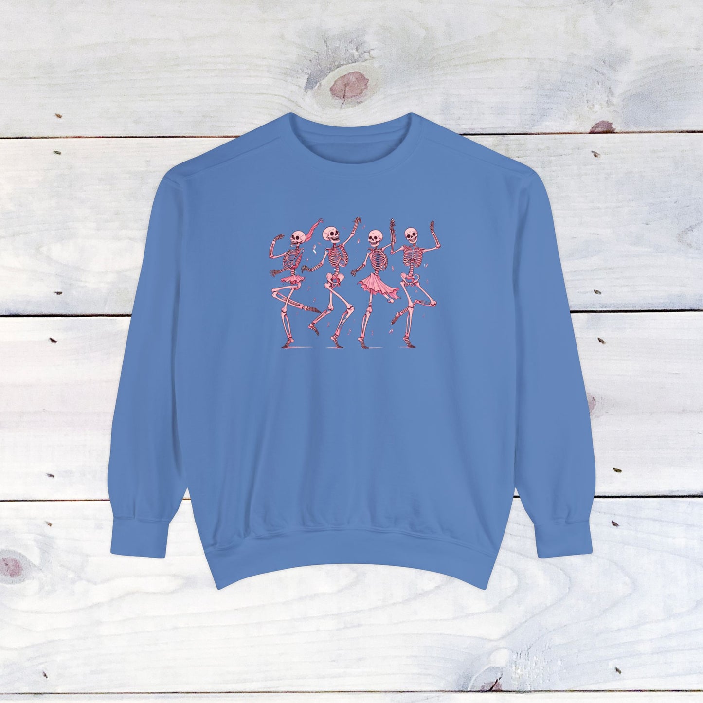 Pink Dancing Skellys Comfort Colors Sweater