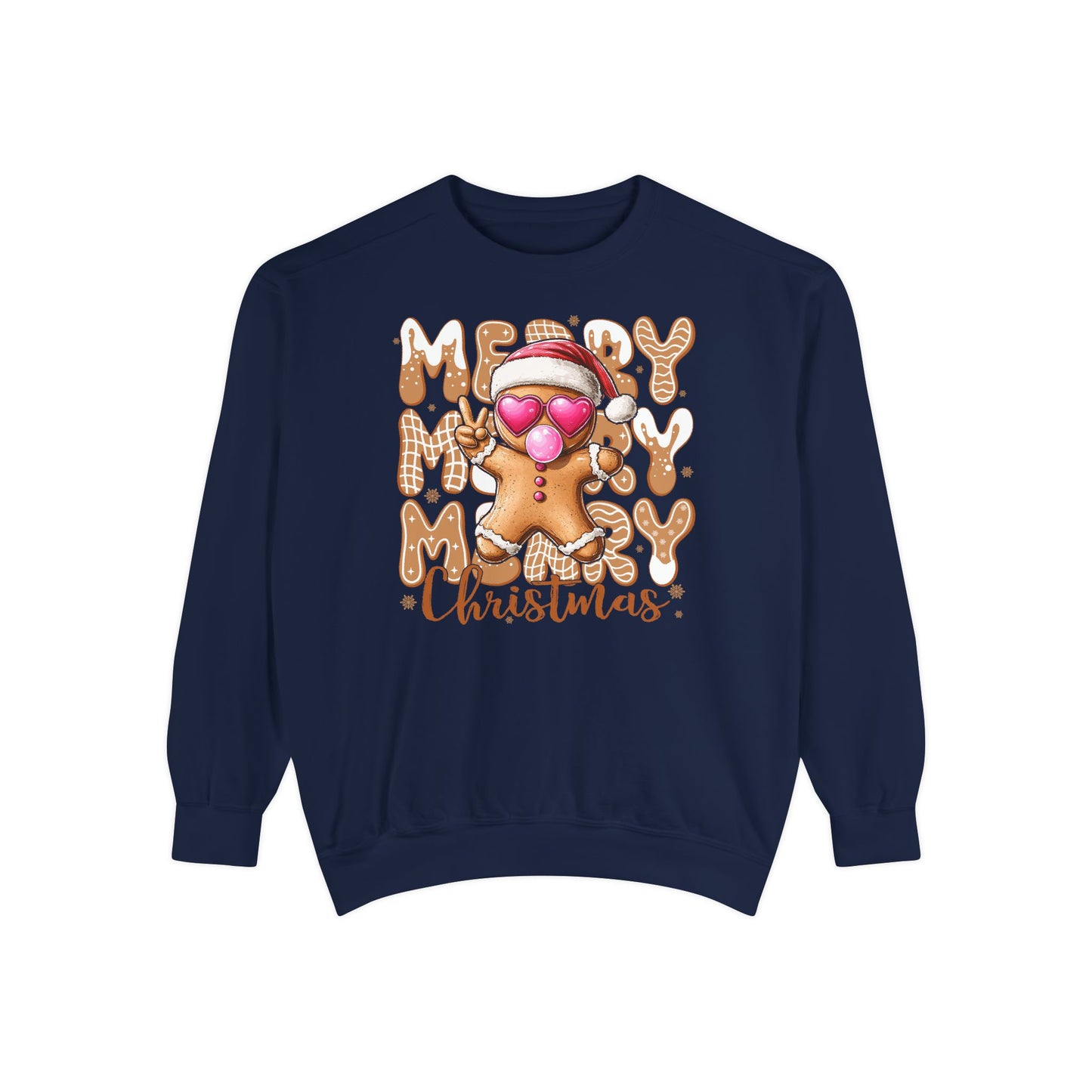 Merry Merry Gingerbread Man Comfort Colors Sweater