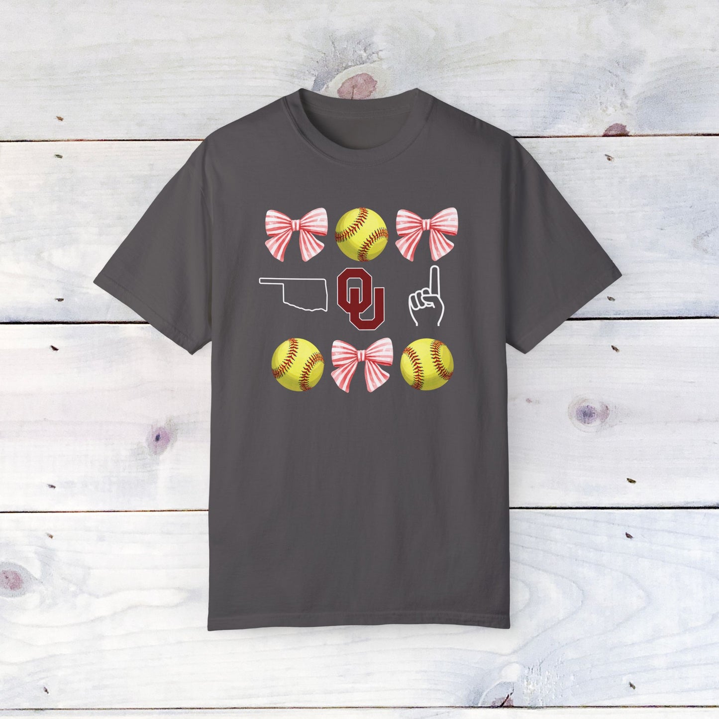 Oklahoma Softball Grid Comfort Colors T