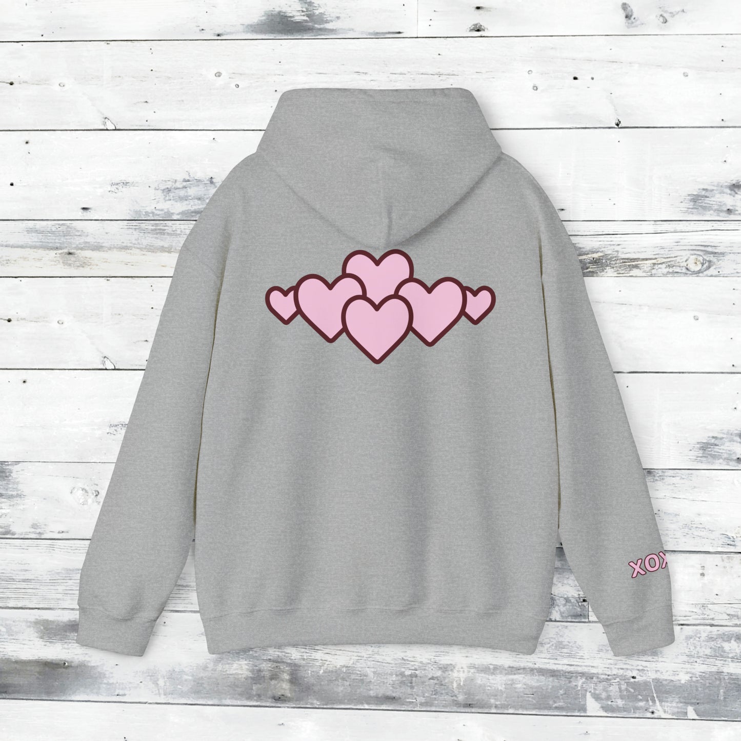 Valentines LOVE Hoodie - XOXO right cuff