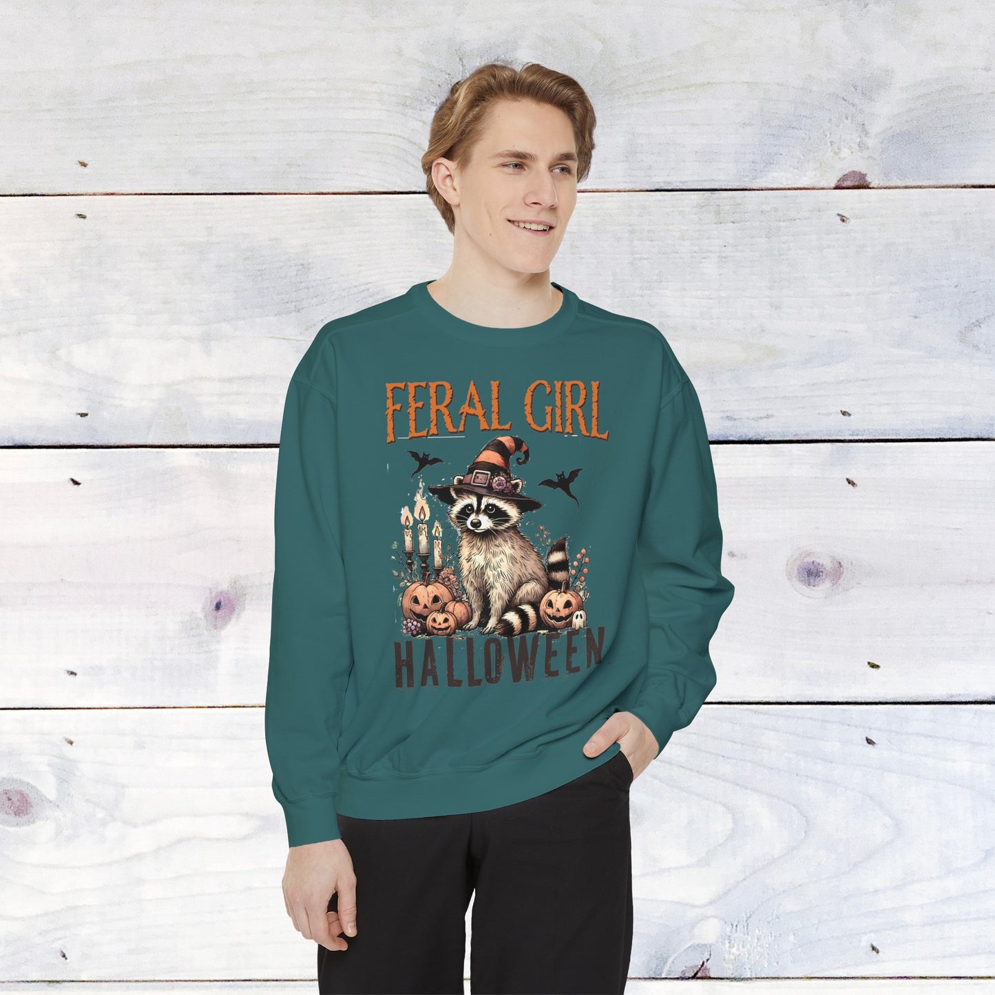 Feral Girl Halloween Comfort Colors Sweater