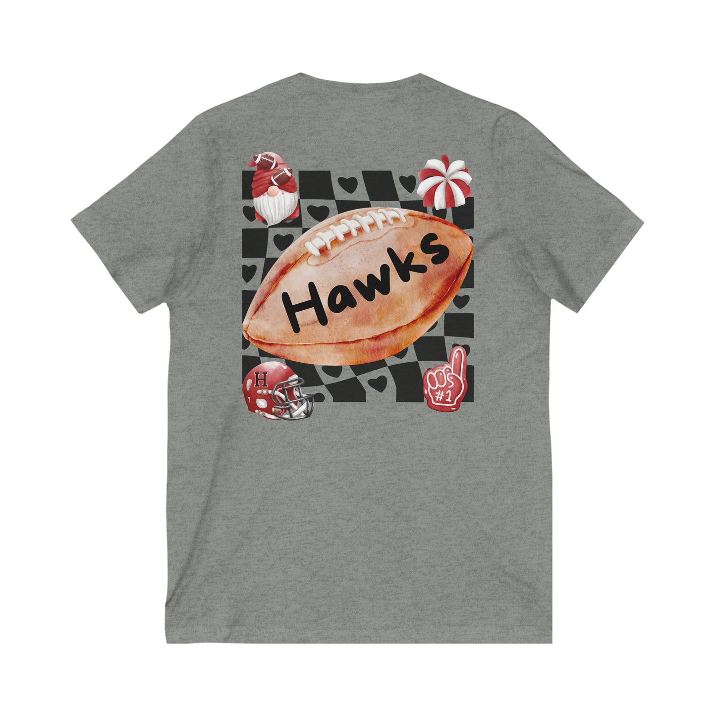 Fun Heath Hawks V Neck Tee