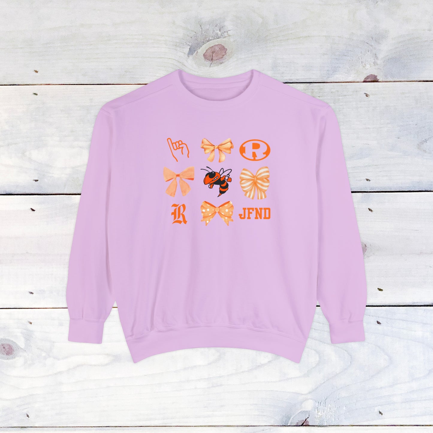 Rockwal Yellowjacket Bow Comfort Colors Sweater