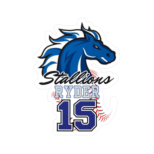Stallions 15 Custom Vinyl Sticker