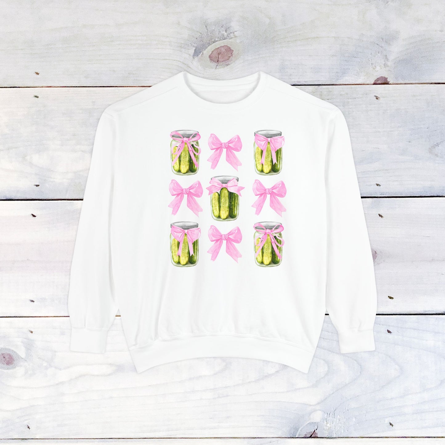 Pickles & Bows Adult Comfort Colors Sweatshirt