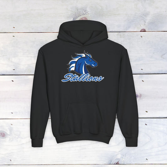 Custom Stallions #9 Youth Heavy Blend Hooded Sweatshirt