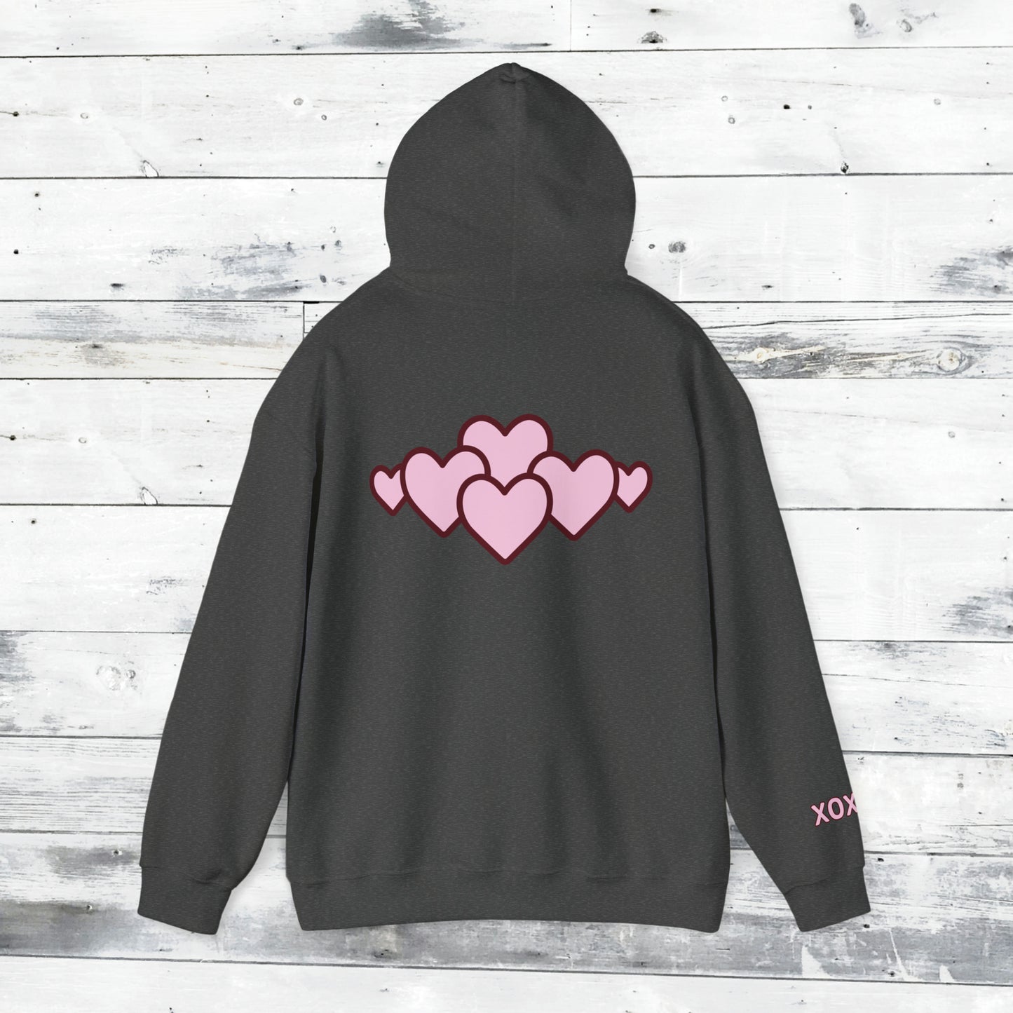 Valentines LOVE Hoodie - XOXO right cuff