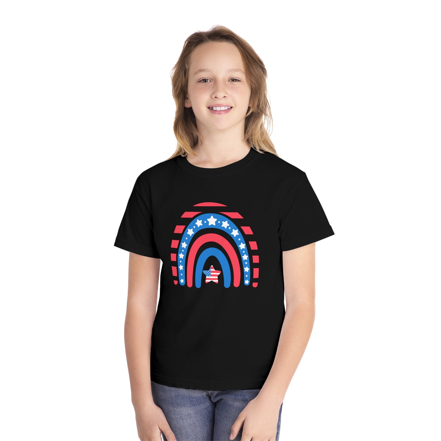 Stars & Stripes Rainbow Comfort Colors Youth Tee