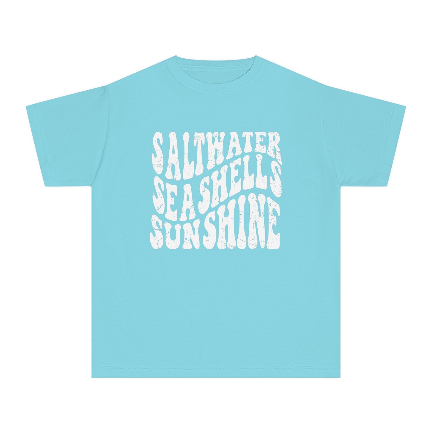 Youth Saltwater, Seashells, Sunshine Comfort Colors Youth Tee