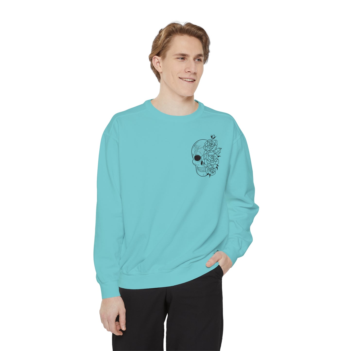 Skull Front, Vastly Overrated Back - Comfort Colors Pullover - Multi Color Options