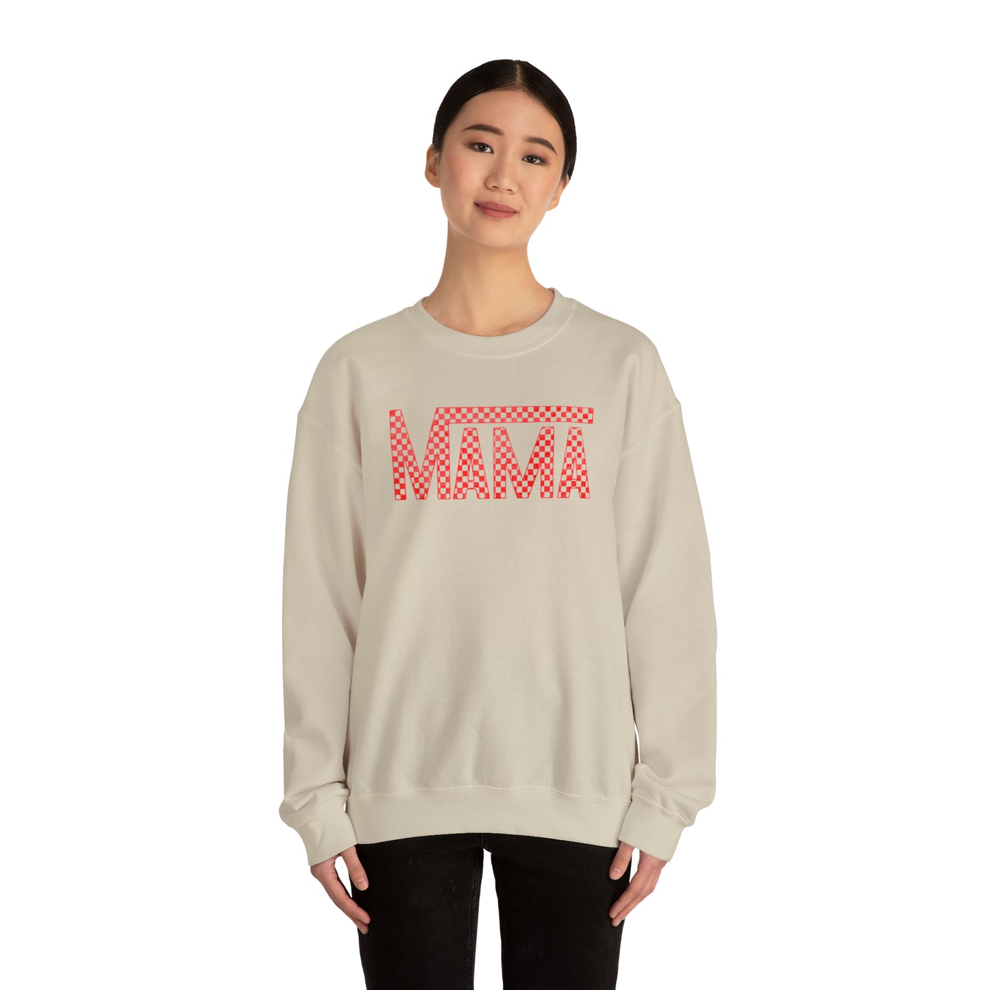 Red Mama Checkered Sweater