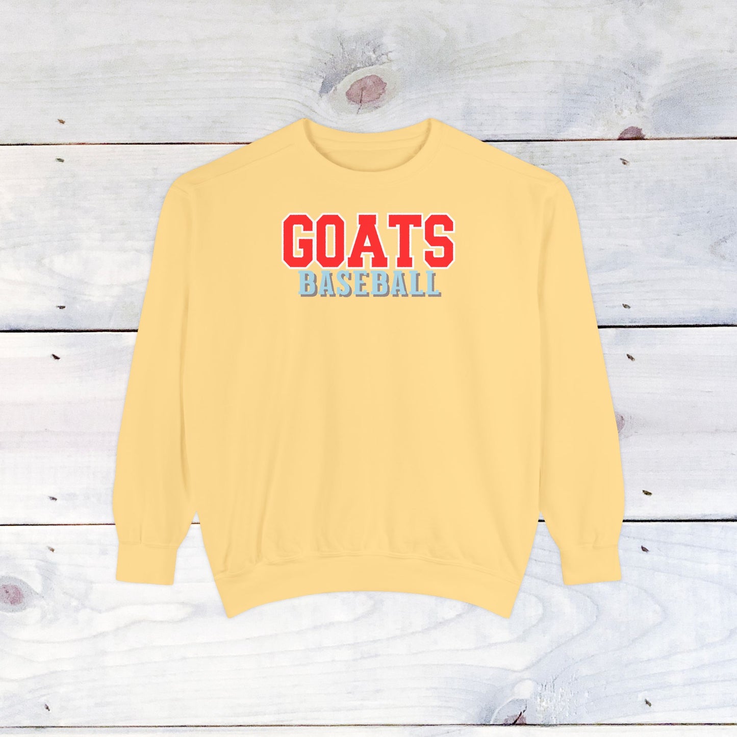 Goats Baseball Comfort Color Sweatshirt