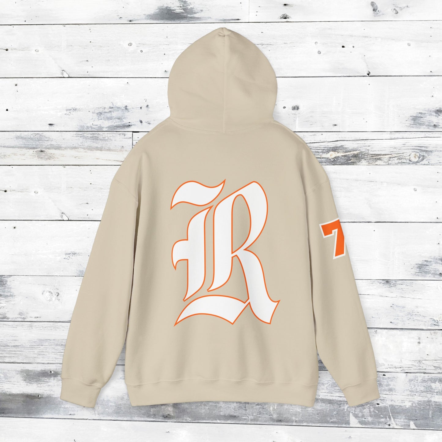 Custom Number Sleeve Jackets Stinger Hoodie Front - Old School R back