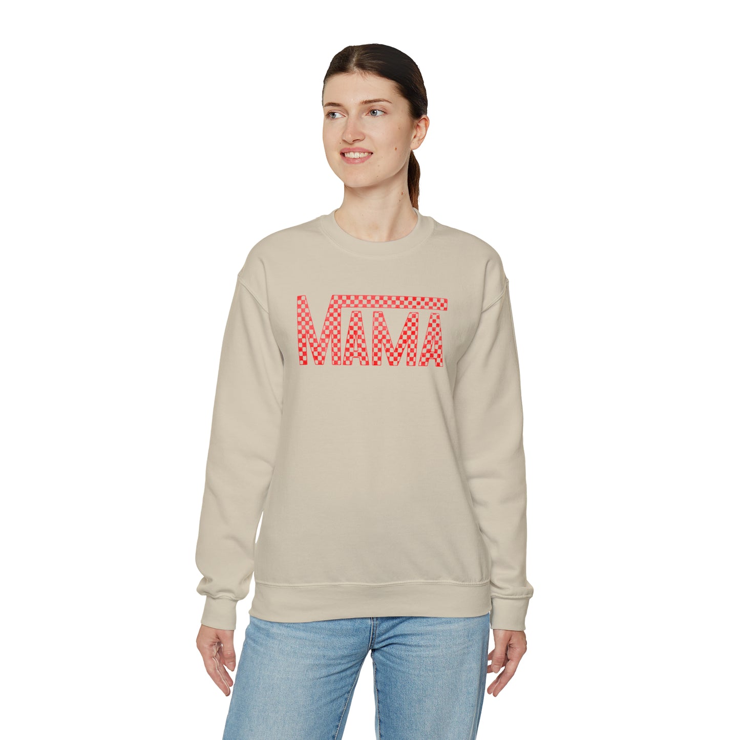 Red Mama Checkered Sweater
