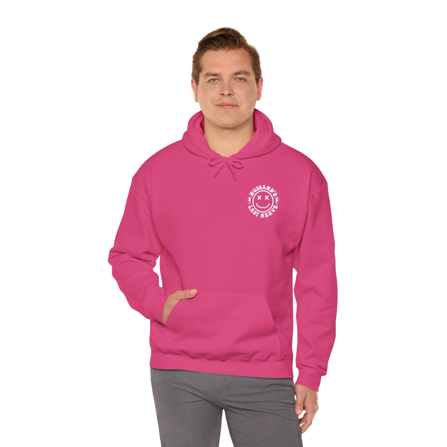 Husband's Last Nerve Hoodie - White Text