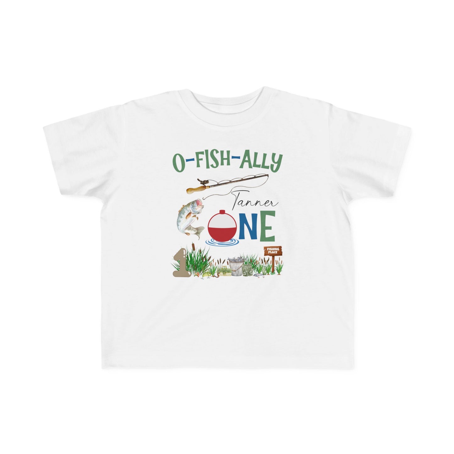 O-Fish-Ally Personalized First Birthday Custom Tanner Jersey T-Shirt