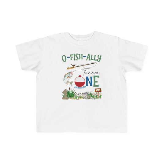 O-Fish-Ally Personalized First Birthday Custom Tanner Jersey T-Shirt