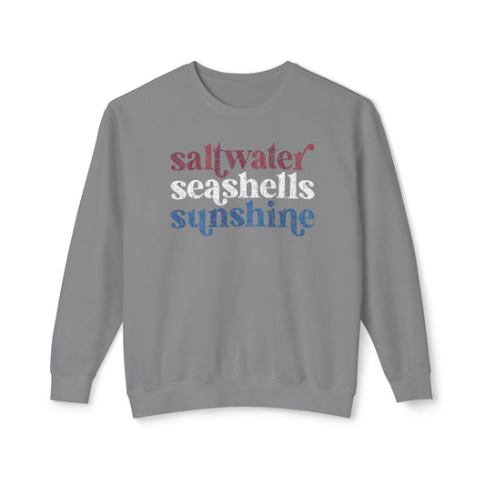 Red, White, & Blue Saltwater, Seashell, Sunshine Comfort Colors Sweater