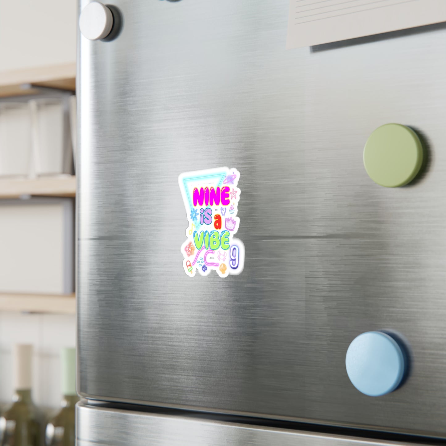 Nine is a vibe sticker