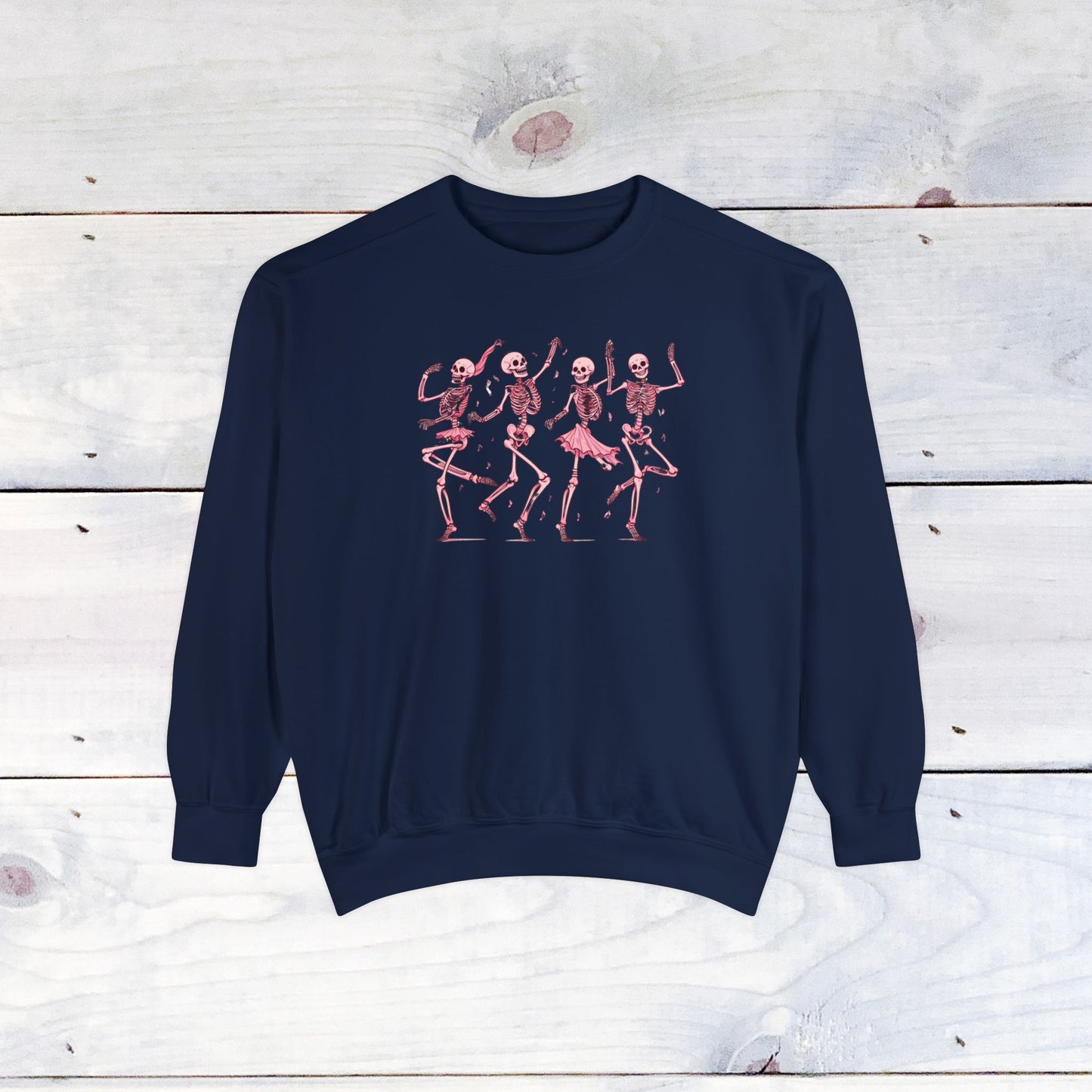 Pink Dancing Skellys Comfort Colors Sweater