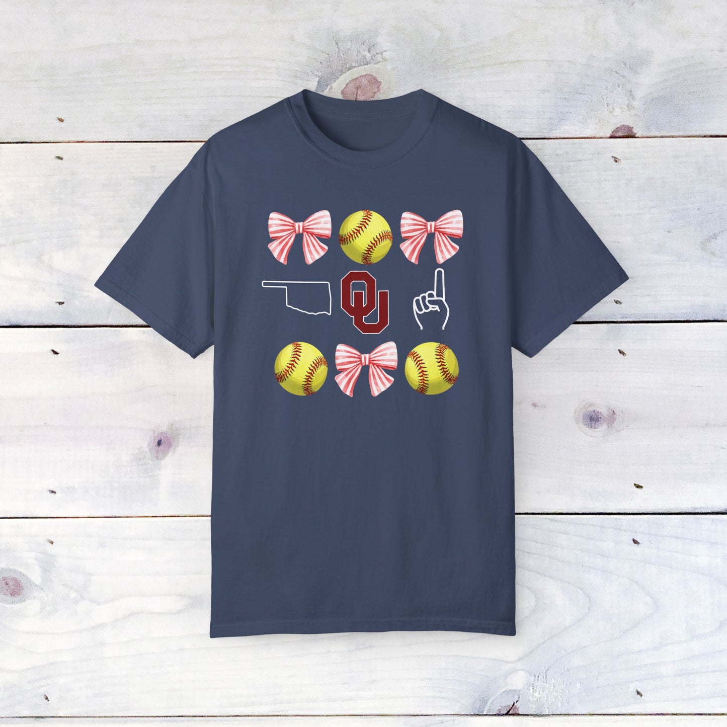 Oklahoma Softball Grid Comfort Colors T