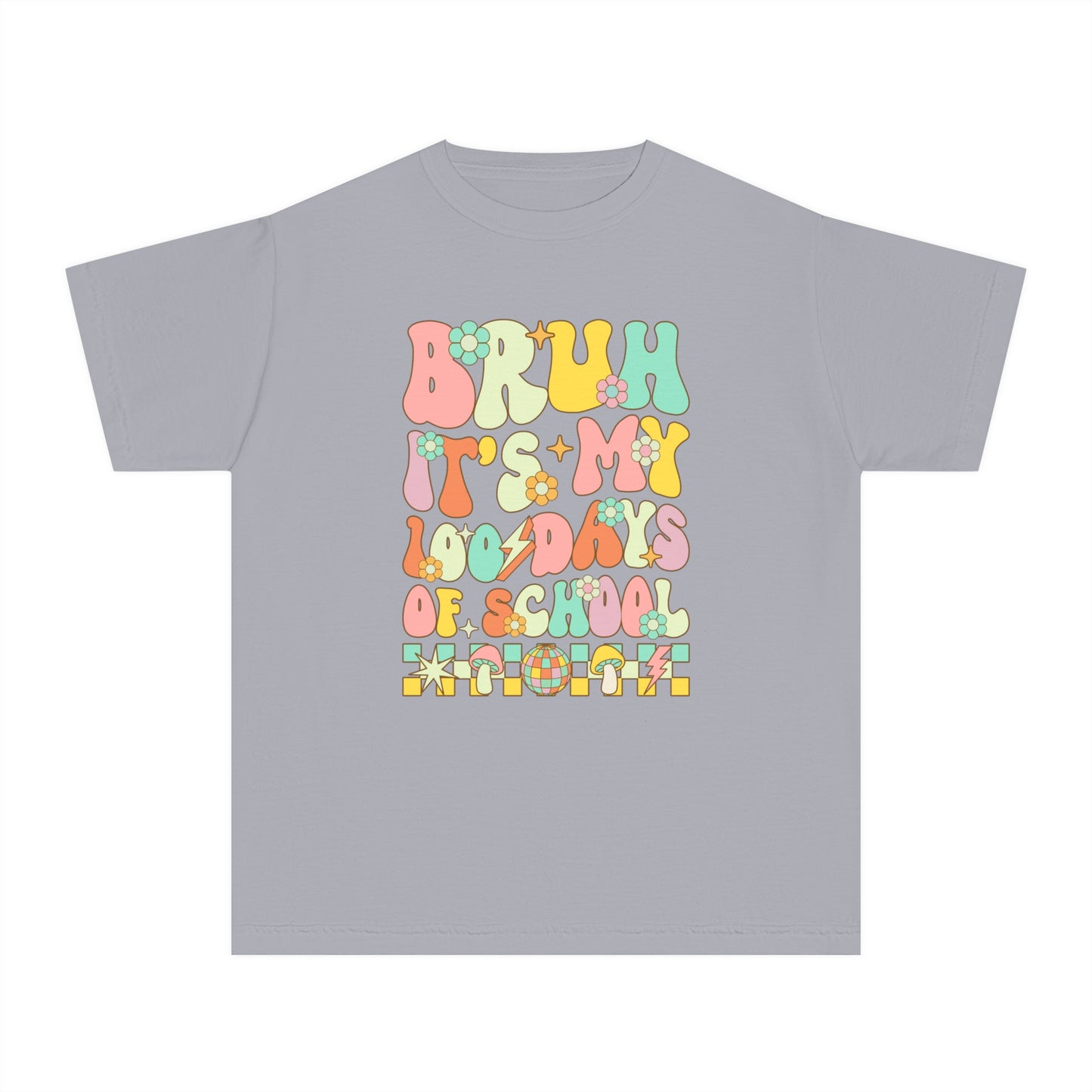 Youth BRUH 100 Days Comfort Colors Tee