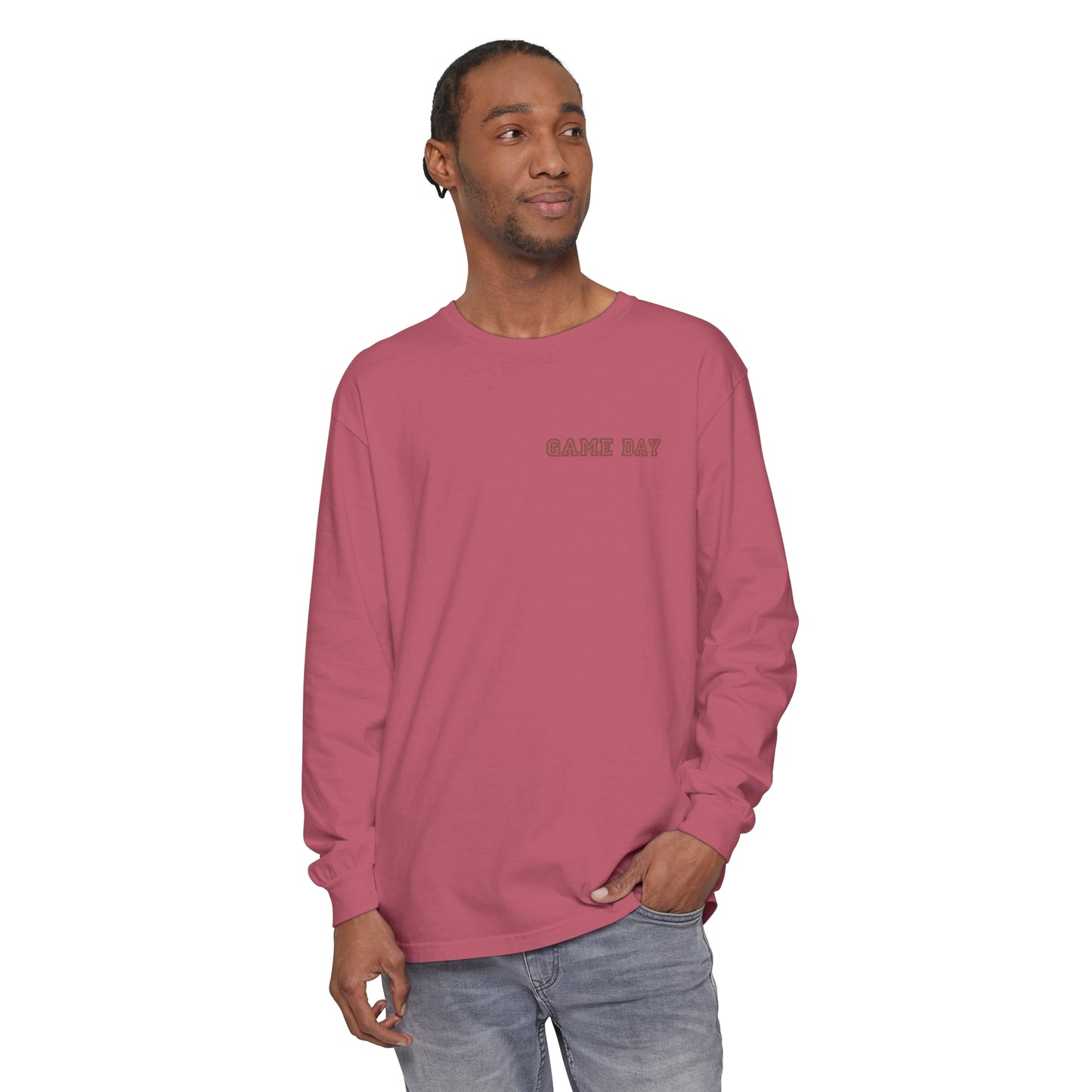 Football Mom Long Sleeve Comfort Colors T Shirt