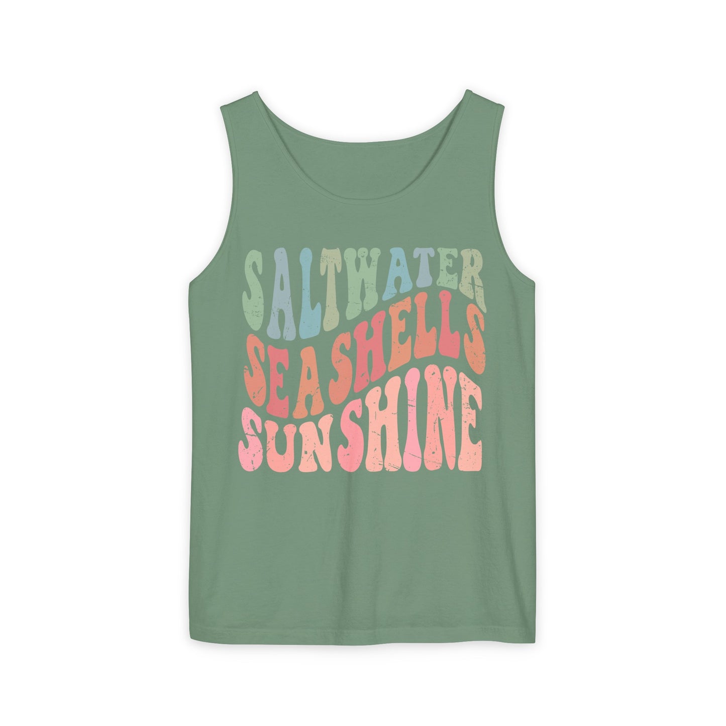 Saltwater, Seashells, Sunshine Tank - Comfort Colors